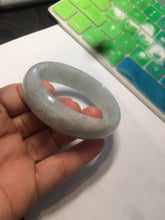 Load image into Gallery viewer, 51.5mm certified type A 100% Natural light green white oval Jadeite Jade bangle AQ6-9925
