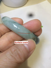 Load image into Gallery viewer, 53.5mm Certified type A 100% Natural light green/yellow/green floating flower oval jadeite jade bangle AC32-5313
