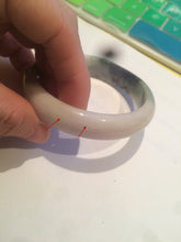 Load image into Gallery viewer, 56.7mm type A 100% Natural green/purple/pink/white (福禄寿)  Jadeite Jade bangle G52
