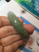 Load image into Gallery viewer, 52.7mm Type A 100% Natural light green/purple/brown Jadeite Jade bangle GC35-4159 (add on item)

