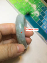 Load image into Gallery viewer, 52.5mm Certified type A 100% Natural green white Jadeite Jade bangle A77-2424
