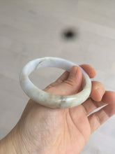 Load image into Gallery viewer, 57.7mm type A 100% Natural light purple white Jadeite Jade bangle AD69
