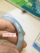 Load image into Gallery viewer, 55mm Certified type A 100% Natural green/white Jadeite bangle KS74-1313
