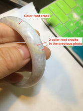 Load image into Gallery viewer, 58.3mm Certified Type A 100% Natural white/yellow/green Jadeite Jade bangle D60-0578
