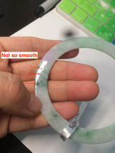 Load image into Gallery viewer, 57mm certified 100% natural Type A sunny green/purple slim flat style jadeite jade bangle AC68-4575
