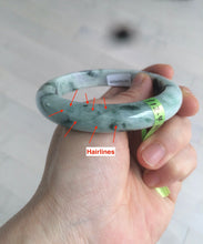 Load image into Gallery viewer, 58.2mm certified type A 100% Natural green/white/purple Jadeite Jade bangle Z97-6205
