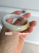 Load image into Gallery viewer, 54mm 100% natural Type A yellow/white jadeite jade bangle Z107

