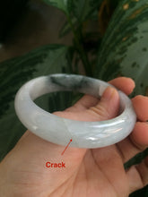 Load image into Gallery viewer, Certificated 58mm type A 100% Natural icy green/white jadeite jade bangle KS-37-3150
