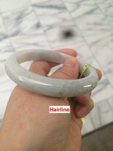 Load image into Gallery viewer, 57.8mm certified type A 100% Natural light green/purple Jadeite Jade bangle Q20-5749
