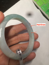 Load image into Gallery viewer, 54mm certified Type A 100% Natural watery sunny green/white  jadeite jade bangle AB78-5444
