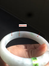 Load image into Gallery viewer, 57.5mm Certified Type A 100% Natural white/green/yellow Jadeite Jade bangle E54-0272
