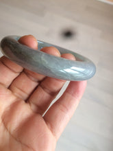 Load image into Gallery viewer, 56mm Certified type A 100% Natural smoky gray/black Jadeite bangle AF11-5972
