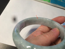 Load image into Gallery viewer, 58.5mm certificated Type A 100% Natural green Jadeite Jade bangle Y111-0484
