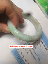Load image into Gallery viewer, 54.7mm 100% natural Type A sunny green/brown/white jadeite jade bangle AF72-3316
