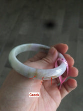 Load image into Gallery viewer, Certified 54.3mm Type A 100% Natural green/brown/purple Jadeite Jade bangle AY41
