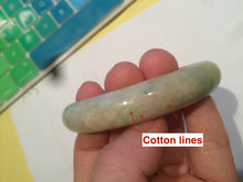 Load image into Gallery viewer, 57.5mm Certified Type A 100% Natural sunny green/yellow Jadeite Jade bangle W61-5522
