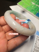 Load image into Gallery viewer, 56.8mm certificated Type A 100% Natural sunny green/white/brown Jadeite Jade bangle E48-3335
