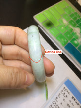 Load image into Gallery viewer, 54.6mm certified type A 100% Natural green/white Jadeite Jade bangle L129-4939
