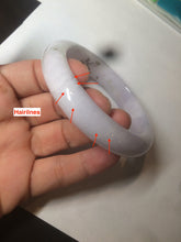 Load image into Gallery viewer, 59.4mm Certified type A 100% Natural light green/light purple/white Jadeite bangle J109-0514
