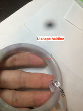 Load image into Gallery viewer, 55.5mm certified Type A 100% Natural light green Jadeite Jade bangle D66-9679
