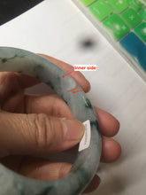 Load image into Gallery viewer, 56.7mm certified 100% natural type A icy watery green flying flowers jadeite jade bangle AS66-1633
