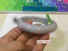 Load image into Gallery viewer, 57.4mm certified Type A 100% Natural green/purple Jadeite Jade bangle AE6-6198
