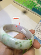 Load image into Gallery viewer, 59mm Certified 100% natural Type A green/orange/purple jadeite jade bangle AB60-5684
