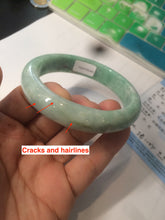 Load image into Gallery viewer, 56.4mm certified Type A 100% Natural sunny green Jadeite Jade bangle U125-2485
