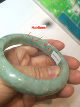 Load image into Gallery viewer, 57.4mm certified Type A 100% Natural green/gray Jadeite Jade bangle X122-7140
