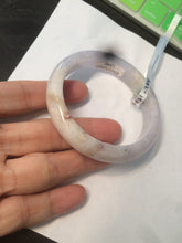 Load image into Gallery viewer, 54mm 100% natural type A certified light green/purple/red jadeite jade bangle AM2-1588
