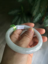 Load image into Gallery viewer, 57.7mm Type A 100% Natural green/white jadeite jade bangle Q30-5744
