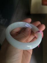 Load image into Gallery viewer, 55.9mm Certified Type A 100% Natural white Jadeite Jade bangle W63-6216
