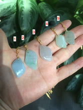 Load image into Gallery viewer, 100% natural type A jadeite jade icy Willow leaves pendants SN (Clearance item)

