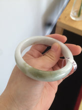 Load image into Gallery viewer, 56.7mm Certified Type A 100% Natural light green Jadeite Jade bangle N7-6528
