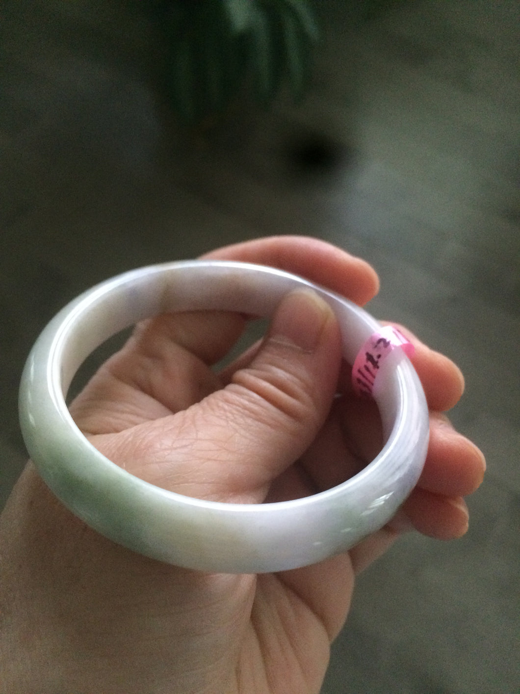 Certified 54.3mm Type A 100% Natural green/brown/purple Jadeite Jade bangle AY41