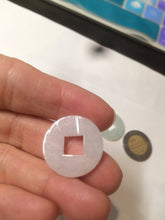 Load image into Gallery viewer, 18-19.6mm Type A 100% Natural sunny green/ light purple/white Jadeite Jade ancient Chinese coin pendant group AT75

