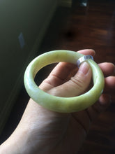 Load image into Gallery viewer, 58.3mm 100% Natural yellow/white lantian Jade (Xiu jade)(Serpentine) bangle J86-1
