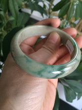 Load image into Gallery viewer, 54.7mm Certified Type A 100% Natural green/yellow Jadeite Jade bangle KS24-7532
