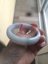 Load image into Gallery viewer, Certified Type A 100% Natural green/white Jadeite Jade bangle 59mm W5-7508
