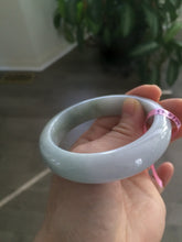 Load image into Gallery viewer, 54.8mm certified type A 100% Natural light green Jadeite Jade bangle  X16-5610
