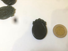 Load image into Gallery viewer, 100% Natural dark green/black Jade blessed fortune pendant HT7 Add on item! not sale individually
