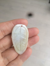 Load image into Gallery viewer, 100% natural type A yellow/purple jadeite jade leaf pendant necklace group AQ58
