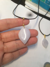 Load image into Gallery viewer, 100% natural type A jadeite jade Willow leaves pendants AB72
